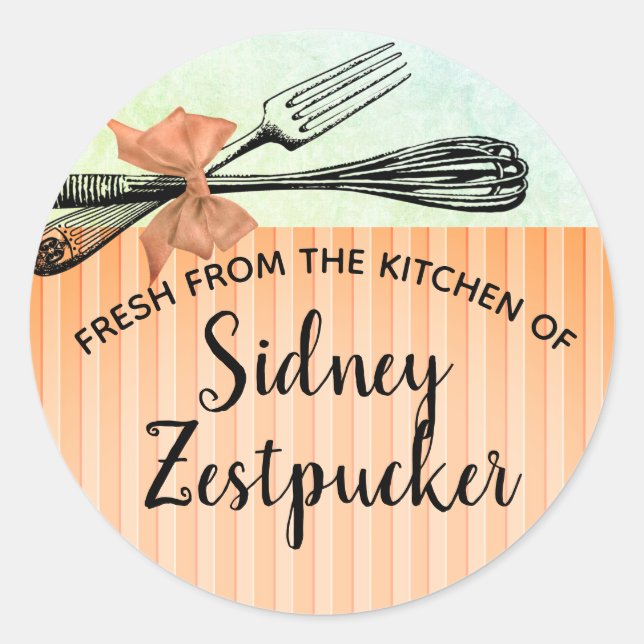 vintage whisk bow from the kitchen of sticker (Front)