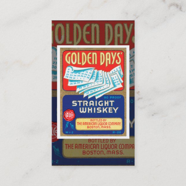 Vintage Whiskey Business Card (Front)