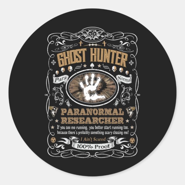 Vintage Whiskey Label Ghost Hunter  (Front)