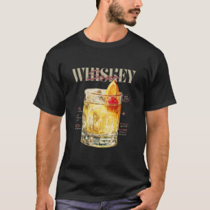 Vintage Whiskey Sour Drink O'Clock Tropical Cockta T-Shirt