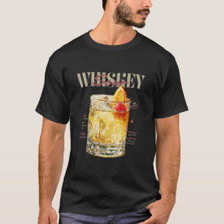 Vintage Whiskey Sour Drink O'Clock Tropical Cockta T-Shirt