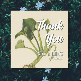 Vintage White Calla Botanical Watercolor Thanks Card