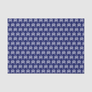 Vintage White Crab #1 Drawing Blue Background  Tissue Paper