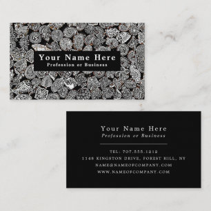Vintage White Floral Decor Business Card