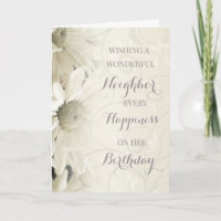 Vintage White Flowers Neighbour Birthday