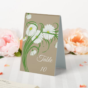 Vintage White Gerber Daisy Flowers Wedding Set