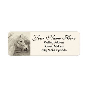 Vintage White Horse Return Address