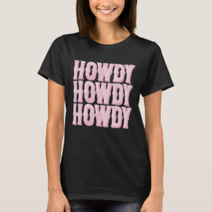 Vintage White Howdy Rodeo Western Country Southern T-Shirt