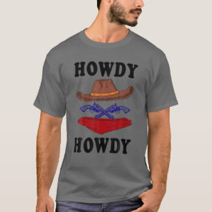 Vintage White Howdy Rodeo Western Country Southern T-Shirt