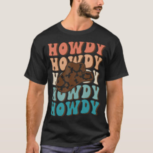 Vintage White Howdy Rodeo Western Country Southern T-Shirt