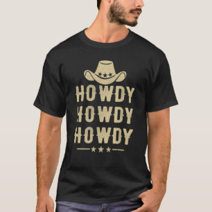 Vintage White Howdy Rodeo Western Country Southern T-Shirt