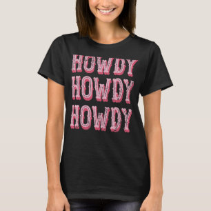 Vintage White Howdy Rodeo Western Country Southern T-Shirt