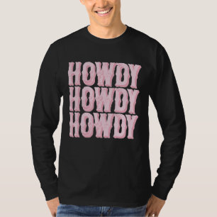 Vintage White Howdy Rodeo Western Country Southern T-Shirt