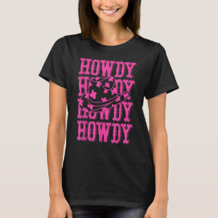 Vintage White Howdy Rodeo Western Country Southern T-Shirt