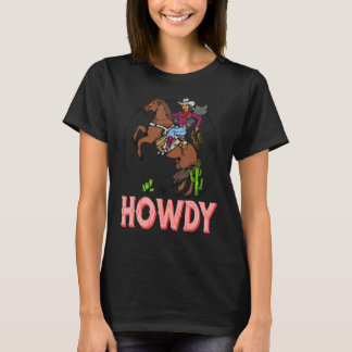 Vintage White Howdy Rodeo Western Country Southern T-Shirt