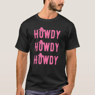 Vintage White Howdy Rodeo Western Country Southern T-Shirt