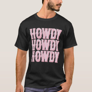 Vintage White Howdy Rodeo Western Country Southern T-Shirt