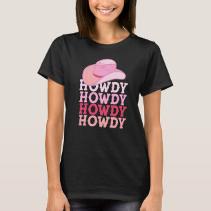 Vintage White Howdy Rodeo Western Cowgirl Country T-Shirt