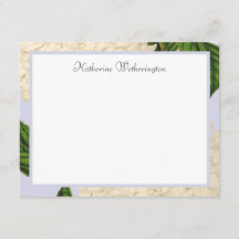 Vintage White Hydrangea Personalised Note Cards