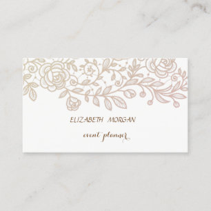 Vintage ,White ,Lace Business Card