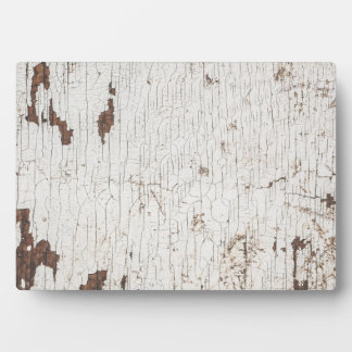 Vintage White Painted Wood Plaque