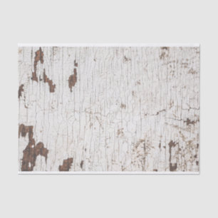 Vintage White Painted Wood Tissue Paper