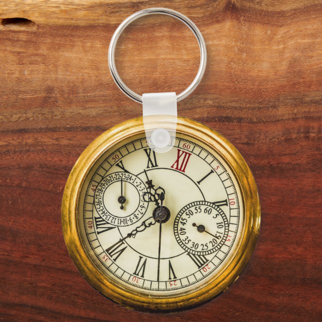 Vintage White Rabbit Ancient steampunk Watch Key Ring