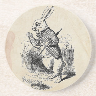 Vintage White Rabbit Coaster