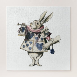 Vintage White Rabbit Of Alice In Wonderland Puzzle