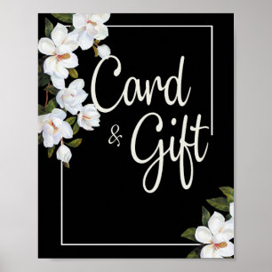 Vintage White Rose Cards &Gifts Poster