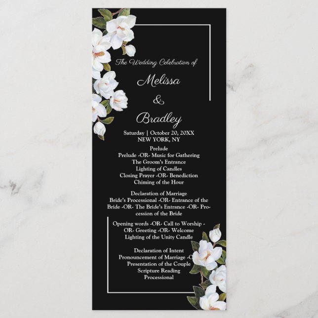 Vintage White Rose Programme (Front)