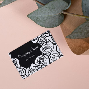 Vintage white roses Business Card