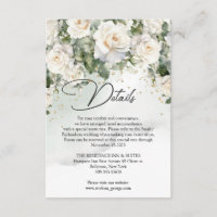 Vintage white roses eucalyptus greenery and gold