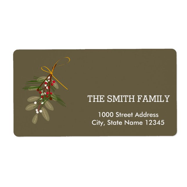 Vintage White Snow Christmas Tree Cherry Holiday (Front)