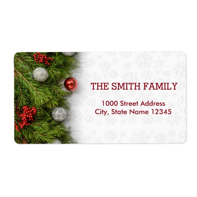 Vintage White Snow Glitter Christmas Ball Holiday (Front)