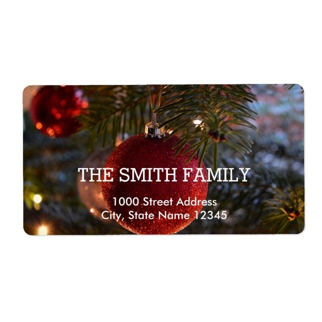 Vintage White Snow Glitter Christmas Holiday (Front)