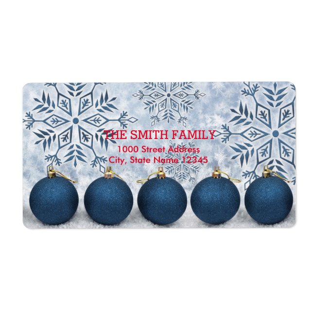 Vintage White Snow Glitter Christmas Holiday (Front)