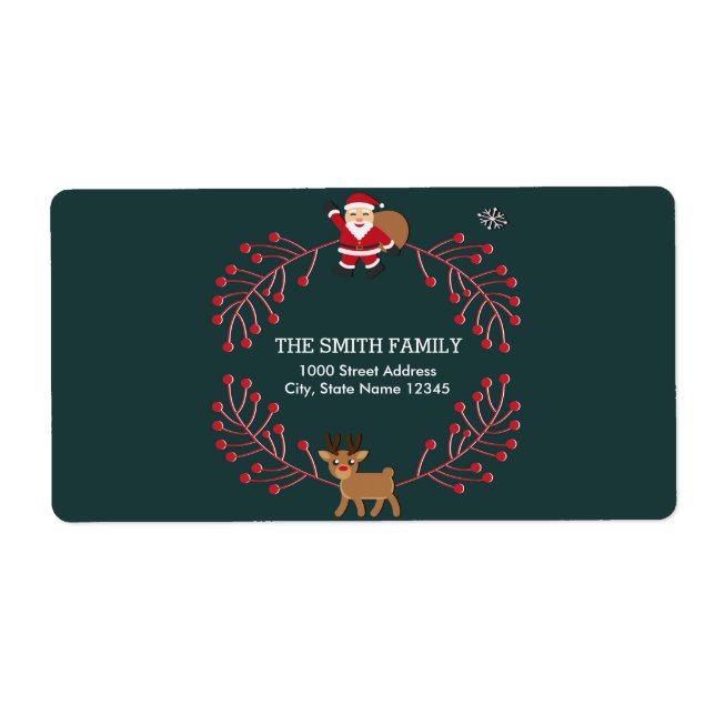 Vintage White Snow Glitter Christmas Tree Holiday (Front)