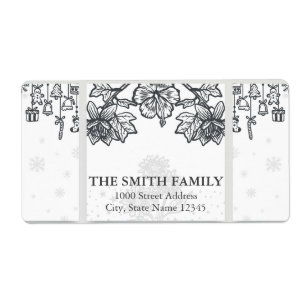 Vintage White Snow Glitter Christmas Tree Holiday 