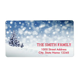 Vintage White Snow Glitter Christmas Tree Holiday