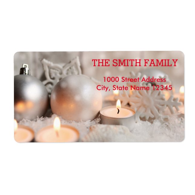 Vintage White Snow Glitter Christmas Tree Holiday (Front)