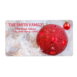 Vintage White Snow Glitter Christmas Tree Holiday 