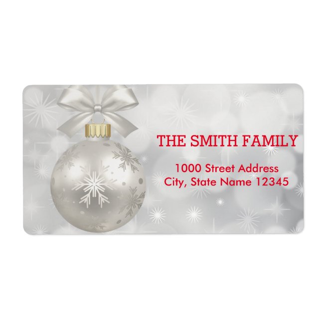 Vintage White Snow Glitter Christmas Tree Holiday (Front)