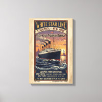 Vintage White Star Line Olympic & Titanic Poster
