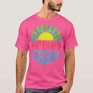Vintage Whitehaven Beach Sun And Waves T-Shirt