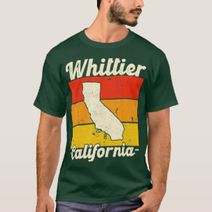 Vintage Whittier California Retro Sunset State Ou T-Shirt