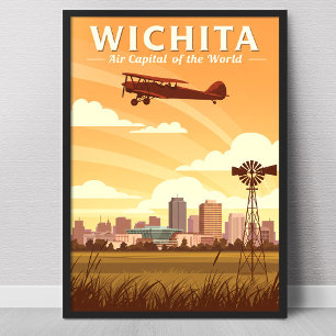 Vintage Wichita Kansas Poster