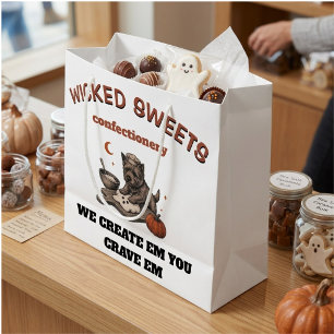 Vintage Wicked Sweets Dog Bakery Halloween Large Gift Bag