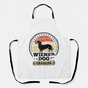 Vintage Wiener Dog Grandpa Dachshund Shirt Design_ Apron
