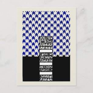 Vintage Wiener Werkstaette exhibition ad Postcard